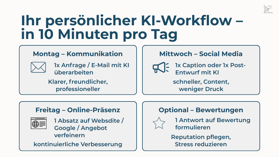 Wie Sie mit weniger Zeit in der Woche mit KI arbeiten können